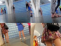 Hot girl in wonderful mini skirt in upskirt free scene