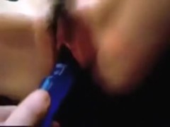My gf drills her cunt with a toy