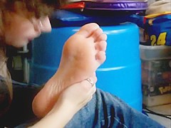 Amateur homemade self foot worship