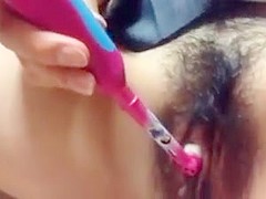 Hairbrush Masturbation