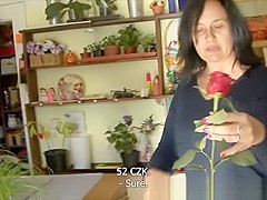 F-Sized Tits Mature Get Fucked In Flower Store