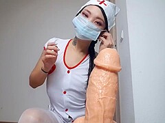 Asian nurse joi