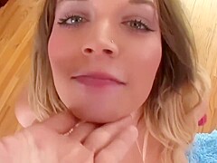 Real babe gets cumshot in mouth