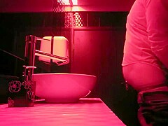 Concupiscent amateur college legal age teenager fucked in a club public bathroom
